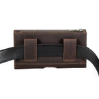 Gürtelclip Geldbörse | FJÄLL-RIND – Rückseite mit stabilem Gürtelclip aus Leder