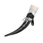 Wikinger Trinkhorn poliert mit Musterung