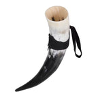 Wikinger Trinkhorn geschnitzt schwarz-weiss