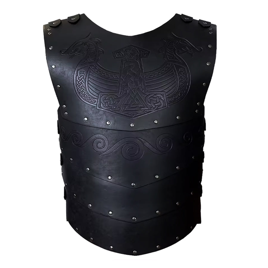 Drakkar Wikinger-Rüstung – hochwertige schwarze Lederrüstung von NORDSKULLS