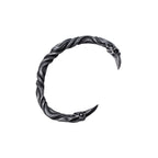 Wikinger Armring VIKING-OATH – nordischer Edelstahl-Armreif im Raben-Design, freigestellt auf weissem Hintergrund