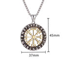Wikinger Halskette mit Runen-Anhänger – Größe 37x45mm, Edelstahl Schmuck