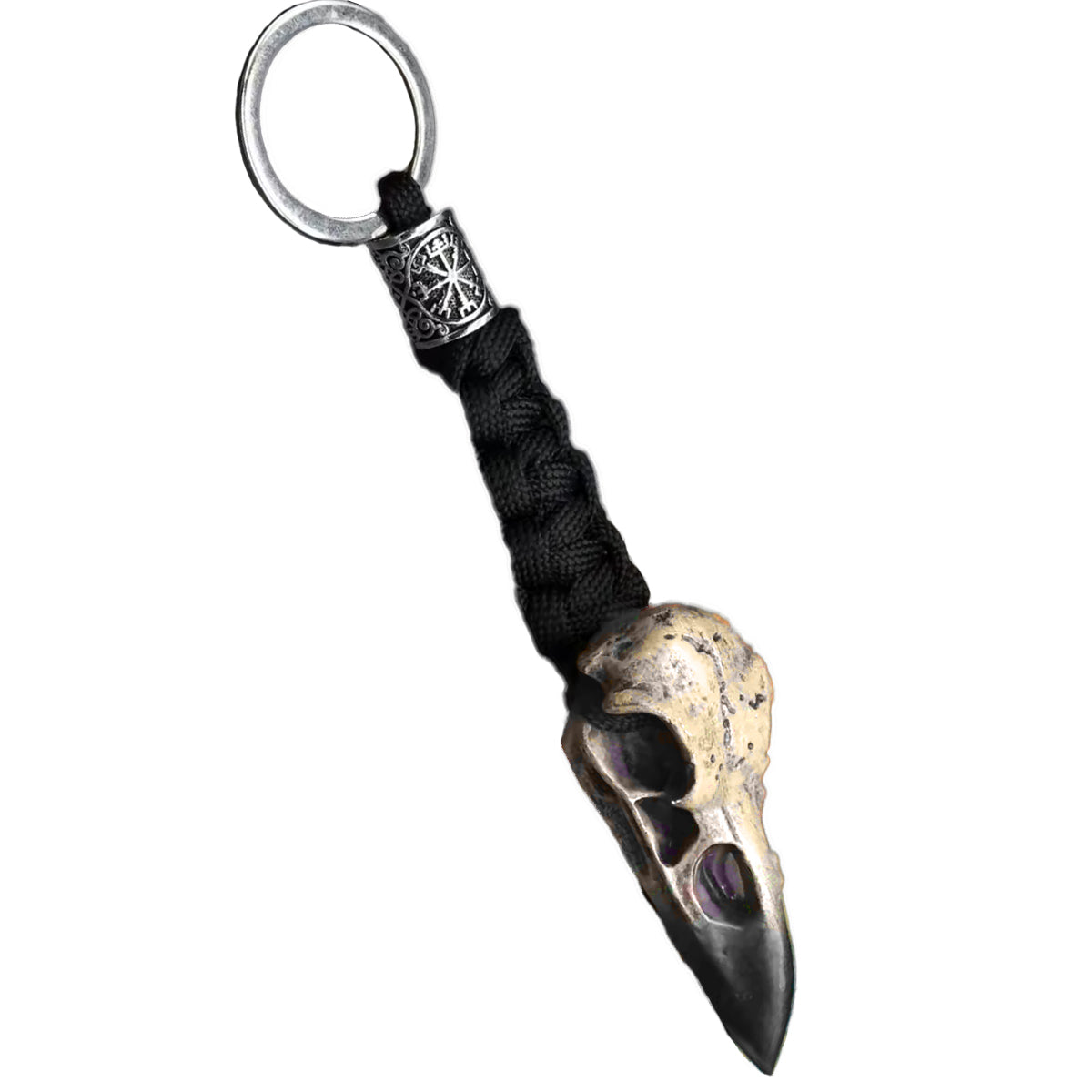 Wikinger Schlüsselanhänger Raven Skull kaufen – Raben-Schädel Odin im Wikinger-Stil
